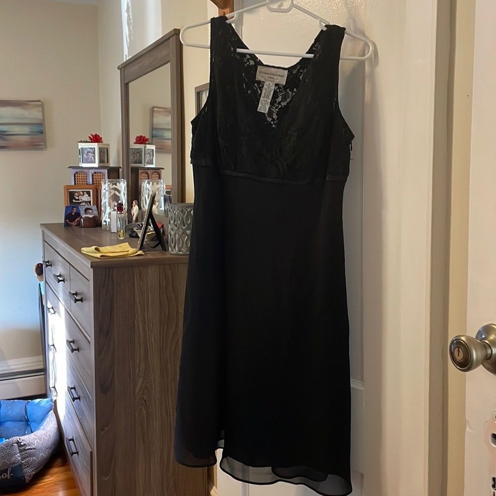 Evan Piccone black midi dress